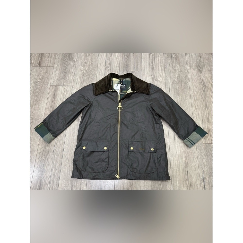 NWT Barbour Allerston Water Resistant Waxed Cotton Jacket 12 US / 16 UK in OLIVE - Picture 5 of 10